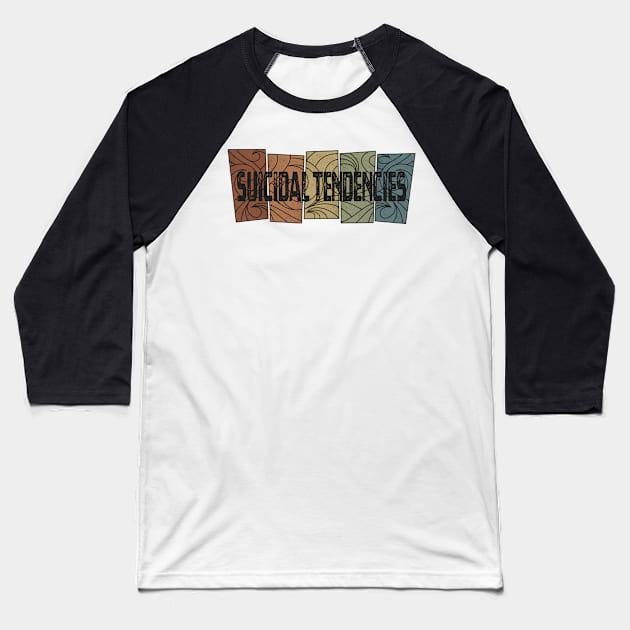 Suicidal Tendencies Retro Pattern Baseball T-Shirt by besomethingelse